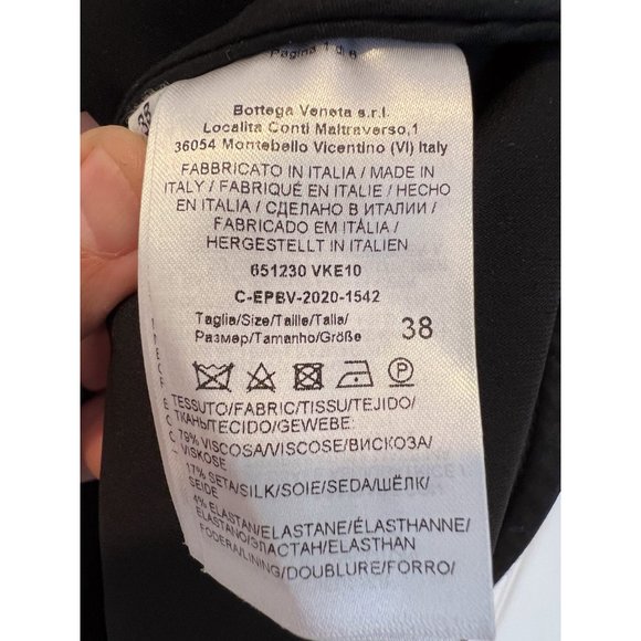 Womens Black Bottega Veneta Silk-Blend Dress - Picture 5 of 9